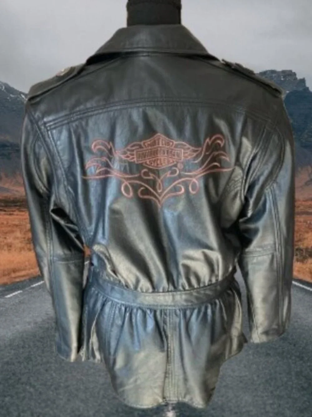 Vintage Harley Davidson Leather Jacket Size Medium Biker Moto Motorcycle - Picture 3 of 14